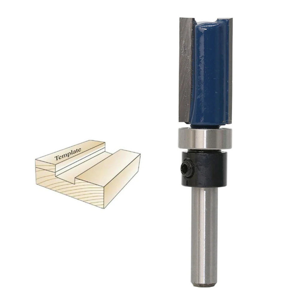 1 шт. 6,35 мм цементированный карбид шаблонный маршрутизатор бит 1/2 "1/4" хвостовик по дереву инструмент для заподлицо обрезки древесины