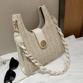 

Summer MORI Series Shoulder Versatile France Non-mainstream Straw Weaving Armpit Package Shoulder Female Small Bag 2020 New Styl