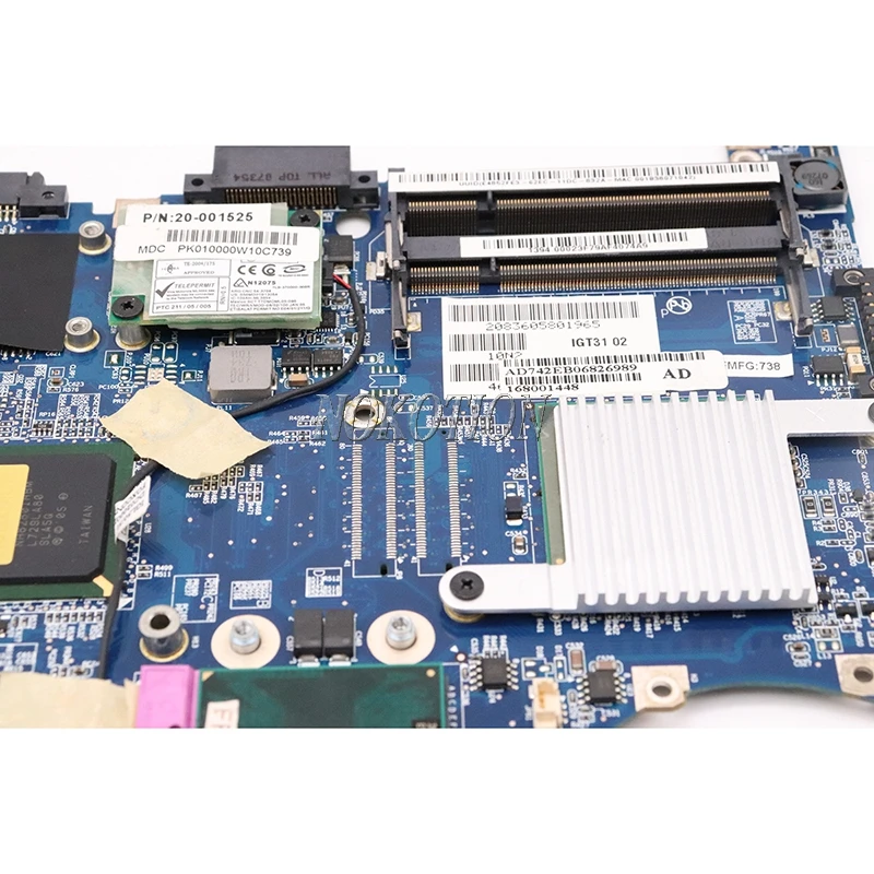 NOKOTION 11009714 LA-3571P ноутбук материнская плата для Lenovo Y410 F41 gm965 DDR2 без Графика слотом платы
