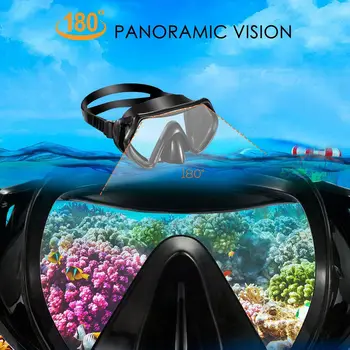 

Scuba Diving Mask Snorkel Anti-Fog Goggles Glasses Set Silicone Swimming Fishing Water Sports Equipment Adult 1pc