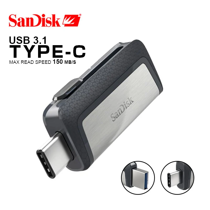 Sandisk tipo-C USB 3 1 256G Pendrive 64 Гб U Disk DUAL DRIVE флэш-накопитель 32 128 карта памяти двойной OTG |