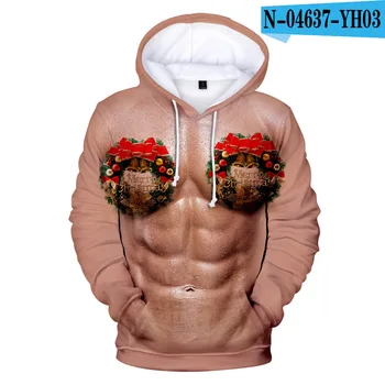 

2019 Chirstmas Hoodie 3D Print Nightmare Before Christmas Hooded Pullerover Men Hoodies Xmas Warm Thick Winter Hoodie Oversize