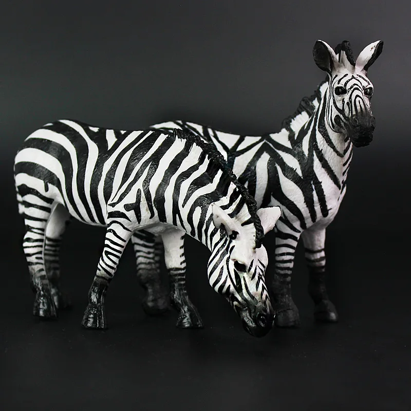 

African Forest Wildlife Zebra Animal Model Walking Zebra PVC Action Figure Early Education Toys Children Gift