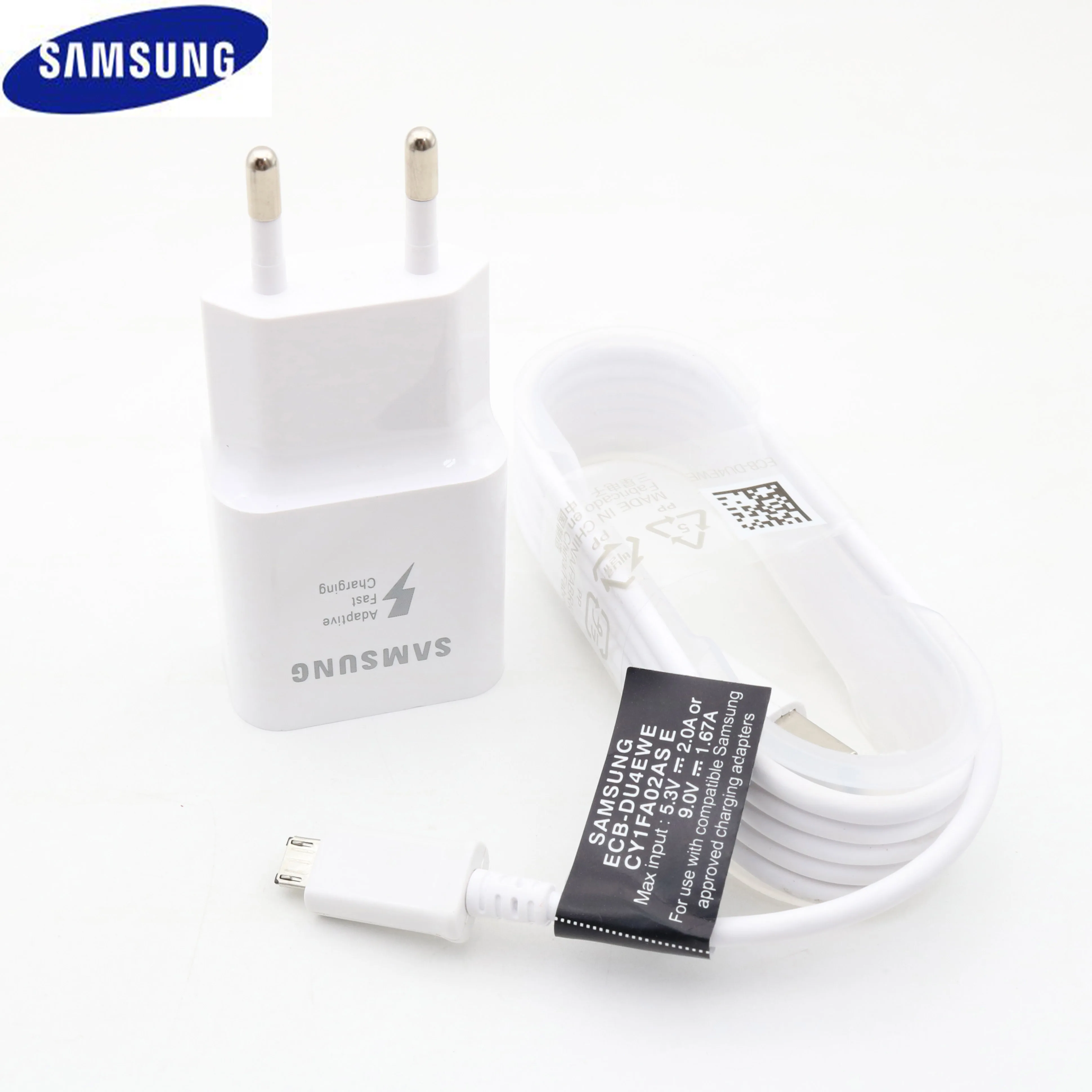 Быстрое зарядное устройство samsung, настенный адаптер для путешествий, зарядный кабель Micro USB для samsung Galaxy S6 S7 Edge J3 J5 J7 Note 4 5 A3 A5 A7