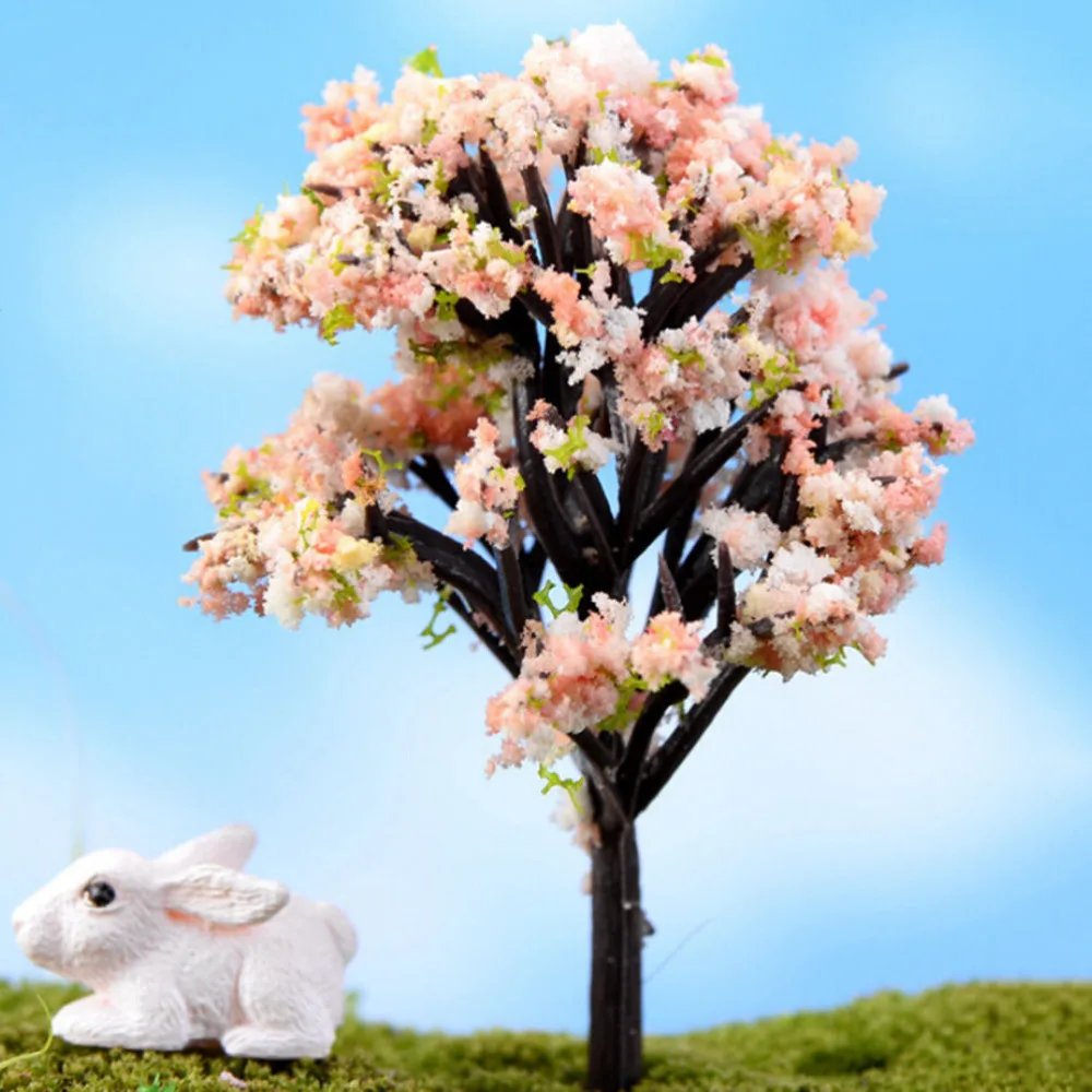 

NEW Hot Sale Home Decoration Accessories Plastic Crafts Kawaii Trees For Miniature Garden Ornament Dollhouse Plant Pot Diy Craft