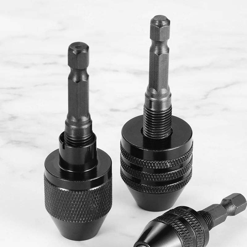 Drill Chuck Keyless Screwdriver Impact Driver Adaptor Electric Micro Motor Clamp Mini Chuck Fixture Hex Shank Drill Bits Adapter