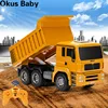 2019 Newest Four-Wheel Drive RC Dump Truck Plastic Truck Remote Control Car Toys For Children Birthday Gifts 1