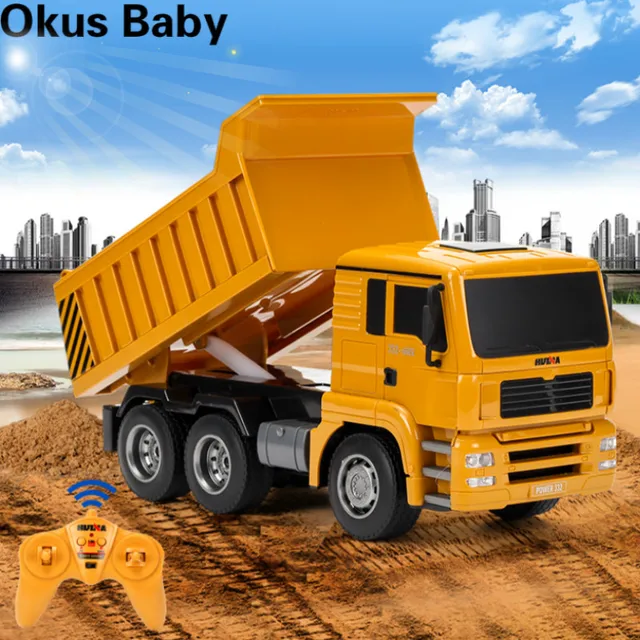 2019 Newest Four-Wheel Drive RC Dump Truck Plastic Truck Remote Control Car Toys For Children Birthday Gifts 1