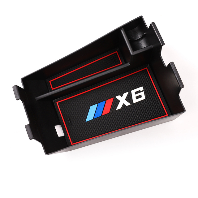 Central Armrest Storage Box Stowing Tidying Auto Anti-slip Rubber For BMW X3 G01 X4 G02 X5 G05 X6 G06 X7 G07 Car Accessories