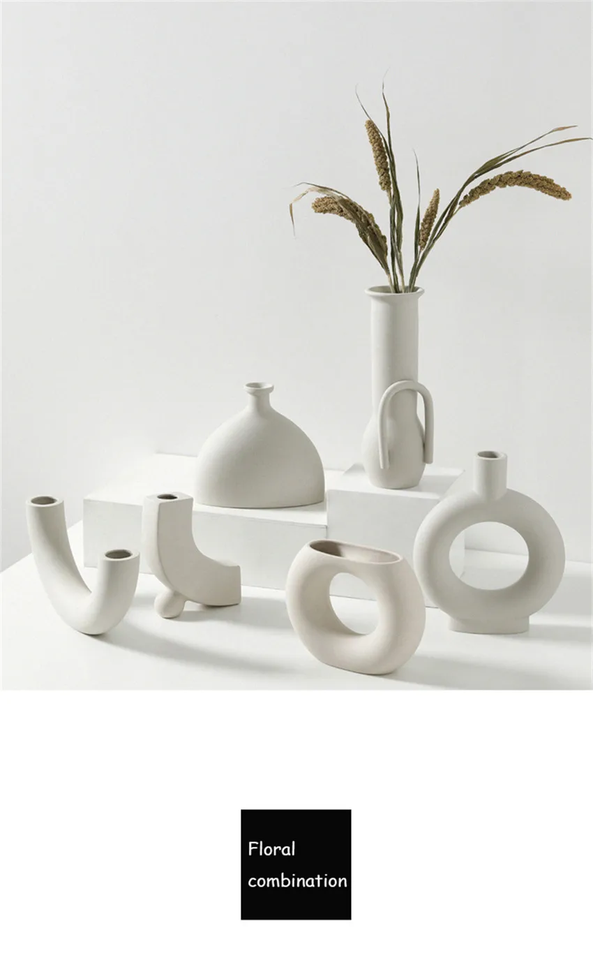 Vaso de cerâmica para decoração caseira, vaso