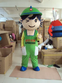

Ohlees Machine worker mascot costume picture is example only,do custom according to customer design