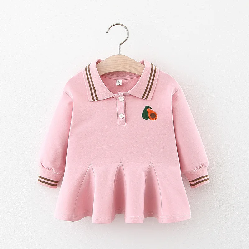 Весеннее детское платье,, платье с вышивкой и отложным воротником, новая детская одежда для девочек