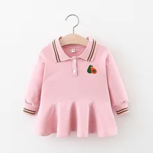 Весеннее детское платье,, платье с вышивкой и отложным воротником, новая детская одежда для девочек