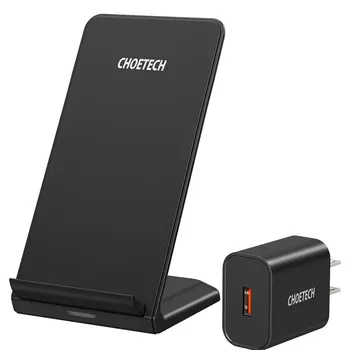 

Wireless Charger for iPhone SE 2020/11/11 Pro Max/XS Max/XR Qi-Certified 7.5W Max Fast Wireless Charging Stand (with AC Adapter)