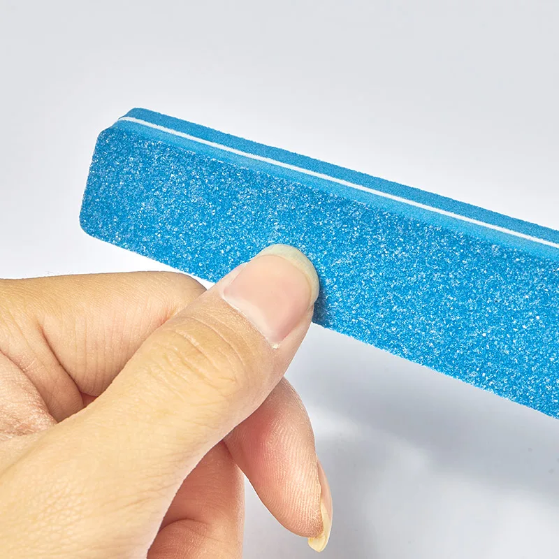 FOUR LILY Nail File Brush Durable Buffing Side Polishing Nails File Nail Art Tool Sanding UV Gel Polish Tools Mixed Color Block