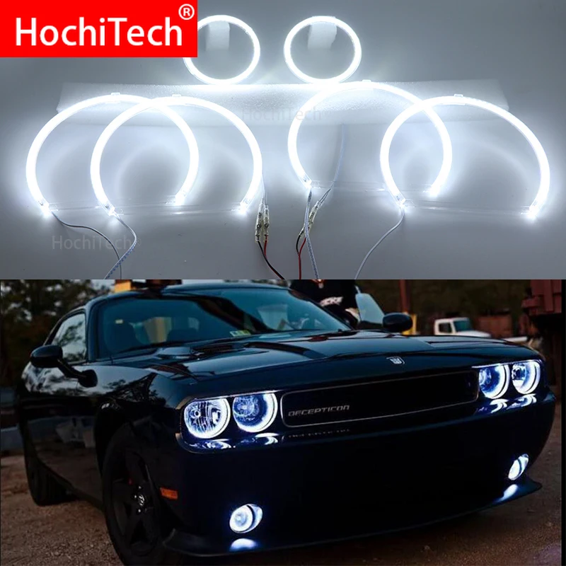 For Dodge Challenger 2008 2014 Super Bright white color 3528 SMD led Angel Eyes kit daytime
