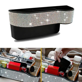 

Universal Car Central Handrail Storage Box Console Handrail Armrest Storage Glove Bling Box Tray with Cup Holder