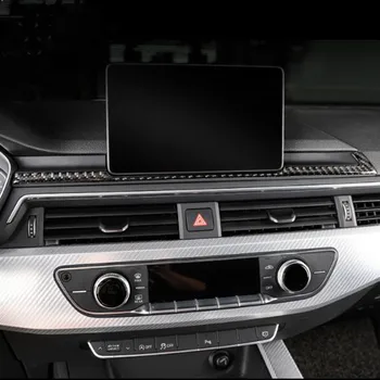 

Car Styling For Audi A4 B9 2017-19 Carbon Fiber Center Console Dashboard Navigation Panel Decorative Trim Interior Accessories