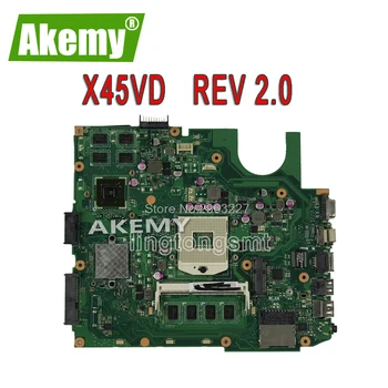 

Original X45VD For Asus laptop motherboard X45VD REV2.0 Mainboard GeForce GT610M with 1GB DDR3 VRAM 100% tested