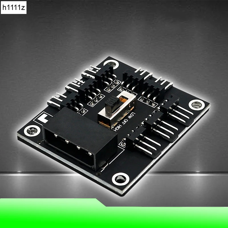 Wholesale 1 to 8 3Pin Fan Hub Pwm Sata Molex Splitter PC Mining Cable 12V Power Suppply Cooler Cooling Speed Controller Adapter