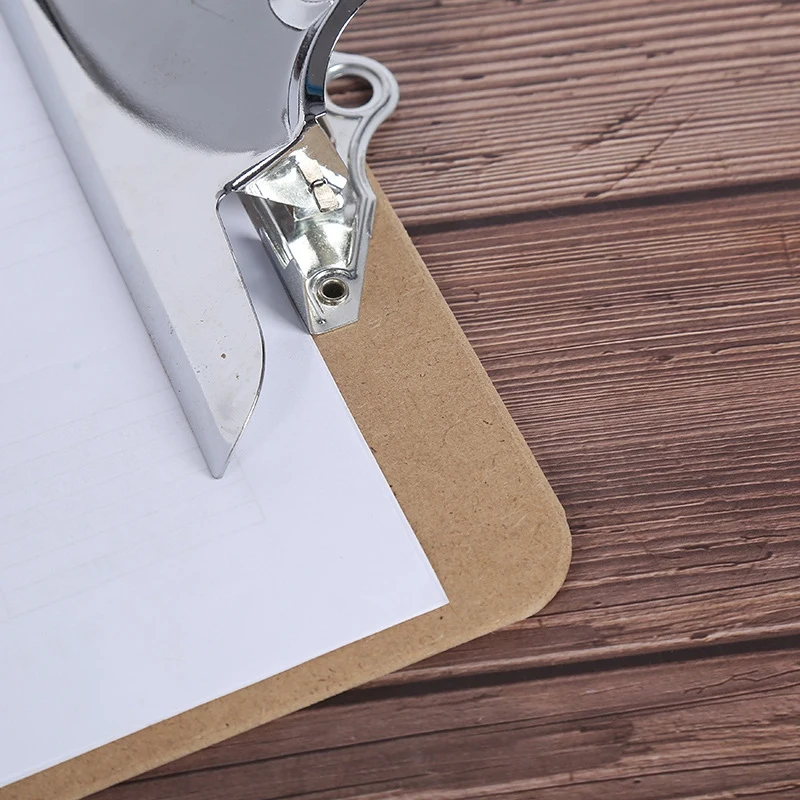 Vintage A4 File Clipboard Rounded Corners Drawing Writing Board Heavy Duty Clip Menu Board with Hanging Hole(8 Pcs