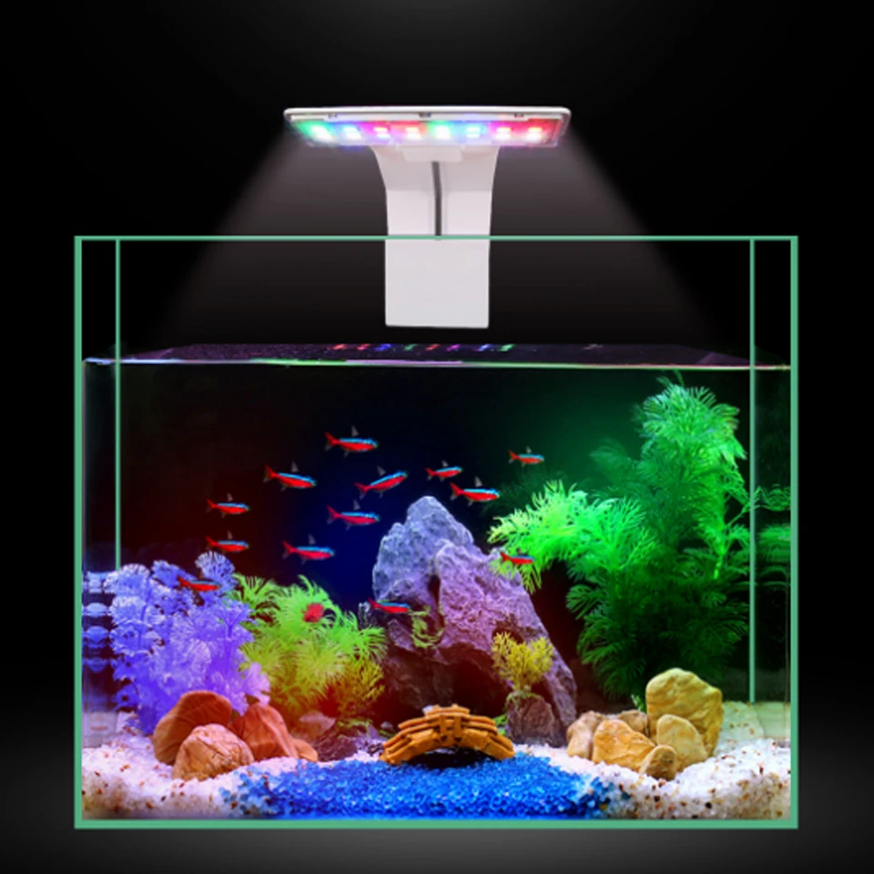 Super Slim LED Aquarium Lights Clip on Plants Grow Light 5W/10W Aquatic Freshwater Lamps Waterproof Lamp For Fish Tanks|lamp for|led reef