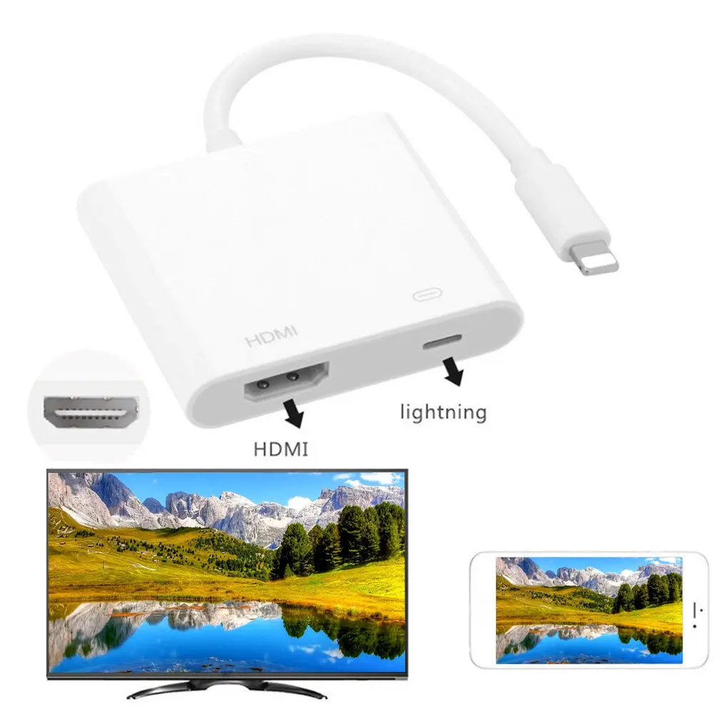 Для Lightning-HDMI Кабель-адаптер цифровой AV tv для iPhone 6 7 8 Plus X XS XR для Ipad