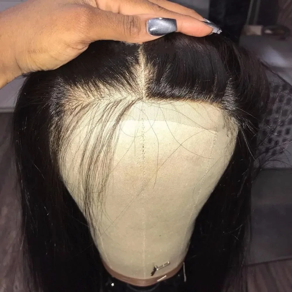 4x4 lace closure pre plucked with bady hair