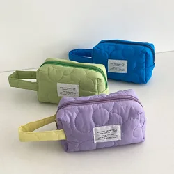 Candy Color Women Storage Bag Cute Flower Girls Student Pencil Case Cosmetic Bags Fashion Female Clutch Purse Small Handbags