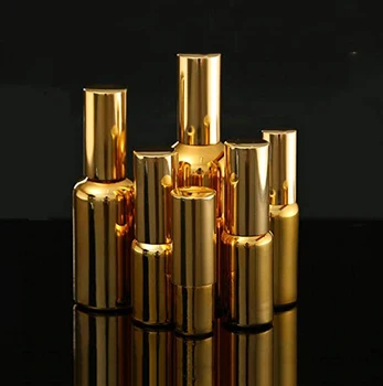

60Pcs 5ml 10ml 15ml 20ml 30ml 50ml 100ml Spray Dropper Bottle Plating Glass Refillable Essential oil Perfume Cosmetic Container