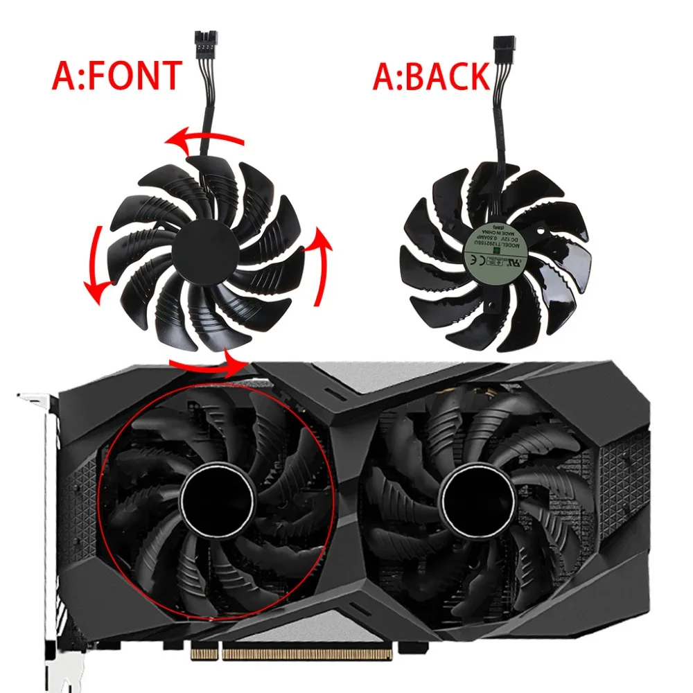 T129215SU 85 мм вентилятор охлаждения кулер для Gigabyte Geforce GTX 1050 1050TI 1060 1070