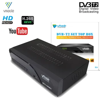 

Vmade Hot Sale TV Tuner DVB-T2 HD Digital Terrestrial Receiver Support H.265 MPEG4 Built RJ45 Network digital Set Top Box