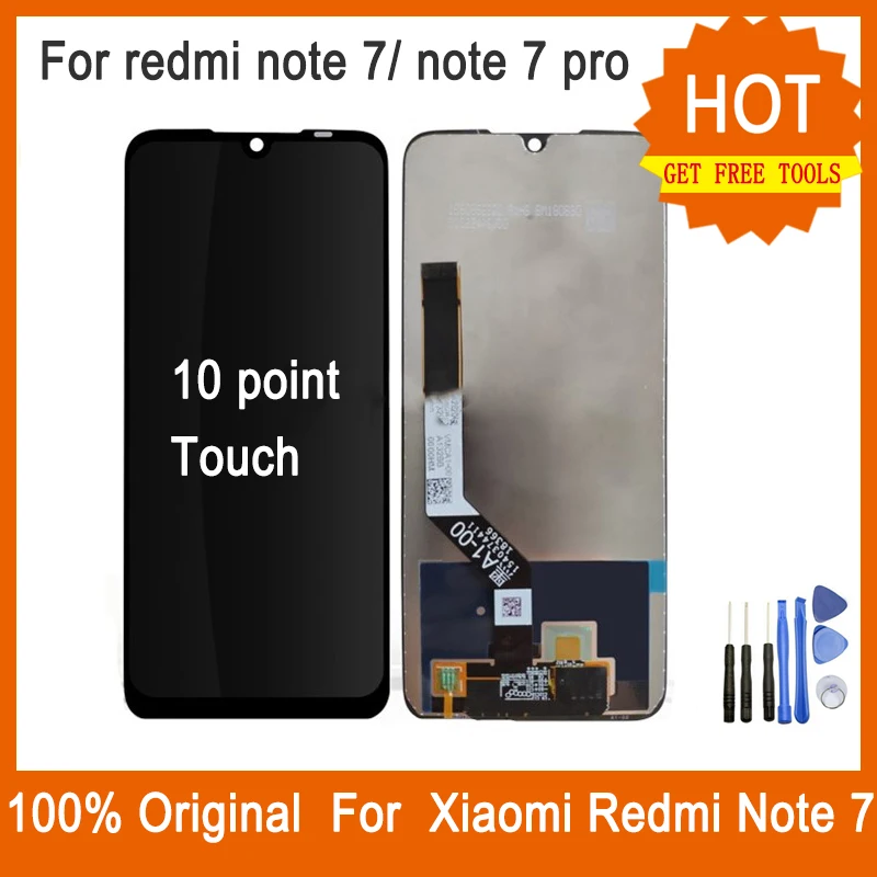 Для Xiaomi Redmi Note 7 10 сенсорный ЖК-дисплей с рамкой Замена Сенсорный экран дигитайзер