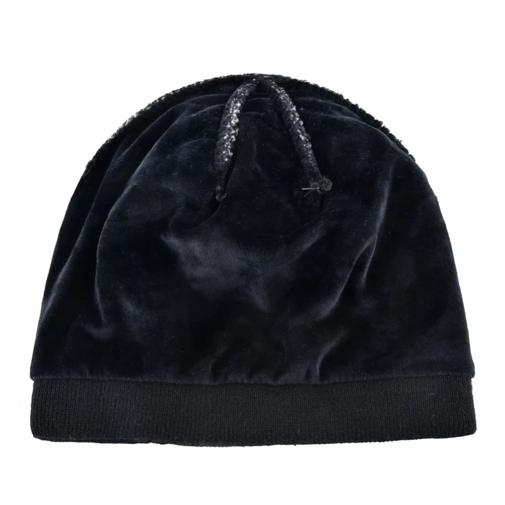 Алмазные шапочки с узором для мужчин зимние; вязанные; шерстяные шапочки в стиле хип-хоп чепчик унисекс двухслойная теплая шапка женская Лыжная шапка