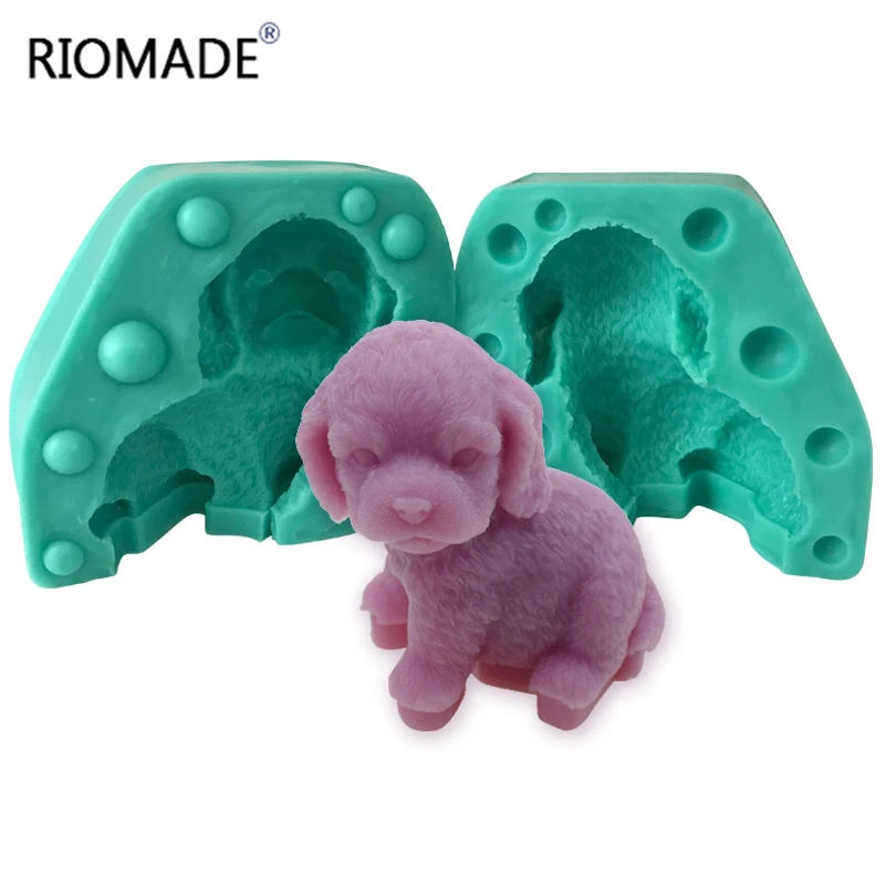 3D Собака силиконовая форма для ручной работы свечная глина мыло выпечки сделай