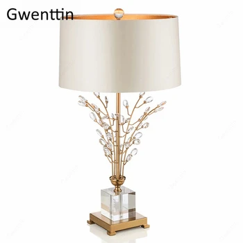 

Crystal Flower Branch Table Lamp Luxury Home Decor Standing Desk Light Living Room Bedroom Bedside Lamp Modern Led Light Fixture