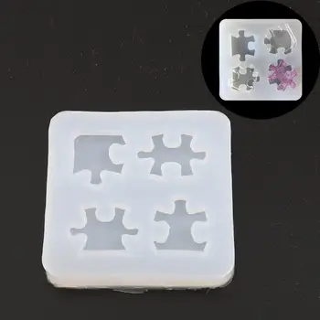 

Doreen Box Silicone Resin Mold For Jewelry Making Square White Geometric Jigsaw DIY Making Jewelry Tools 70mm x 70mm, 1 Piece