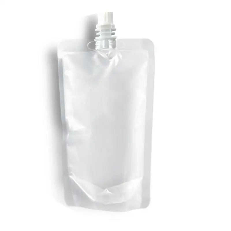 100 Pack, Stand-up Plastic Drink Packaging Bag Spout Pouch for Beverage Liquid Juice Milk Coffee 2
