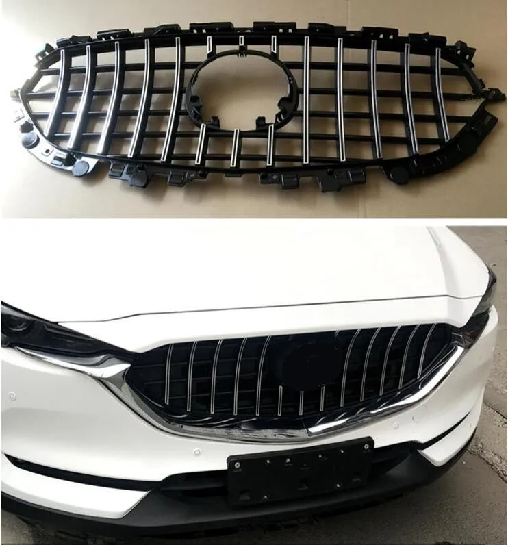

ABS Car Front Bumper Mesh Grille Grills For MAZDA CX-5 CX5 2017 2018 2019 2020 Year GT Style