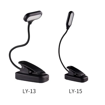 

For Student Portable Desk Home Eye Protection LED Reading Light Bedroom Clip On Flexible Gooseneck USB Rechargeable Night Lamp