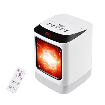 

New Mini Desktop Heate Rportable Office Smart CNC Display Hand Extraction Warmer with Remote Control Colorful Lights Timing