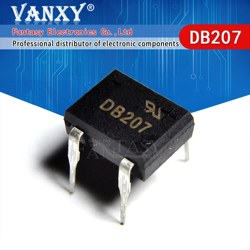 50PCS DB207 DIP B207 DIP4 Bridge Rectifiers 1000V 2A New And Original 