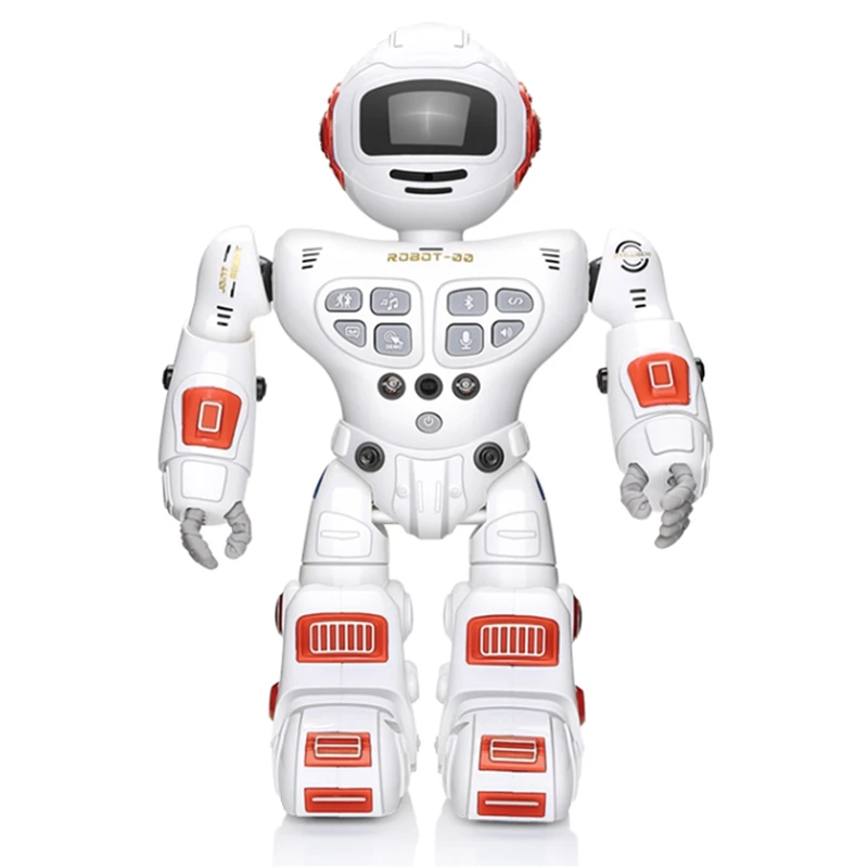Bluetooth радиоуправляемые игрушечные роботы, игрушки на дистанционном управлении, интеллектуальная робототехника, танцы, пение, жетон, зондирование, записывающий робот, игрушки для детей - Цвет: Red