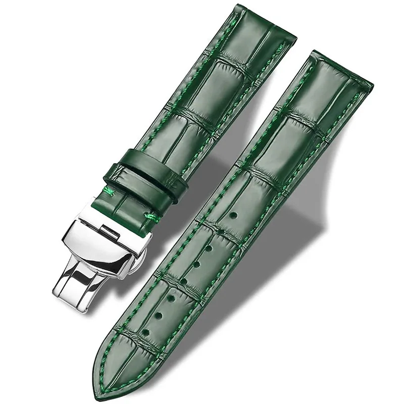 

Watch Band Compatible for Galaxy 3 Watch 41/45mm Smart Watch Strap Crocodile Pattern Strap Metal Butterfly Buckle 20/22mm WB81