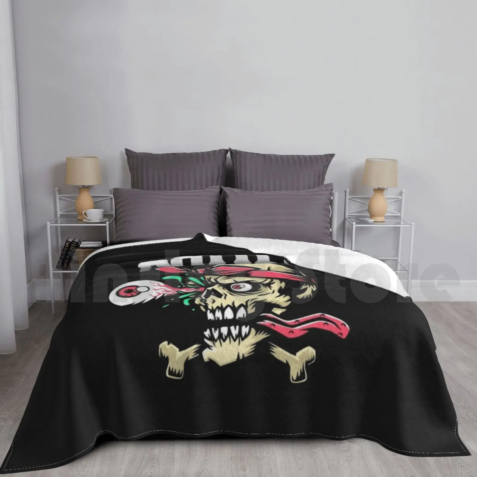 Coperta Marcio Per Divano Letto Viaggio Grateful Skeletor Creepy Death Stranding Spooky Halloween Death Skull