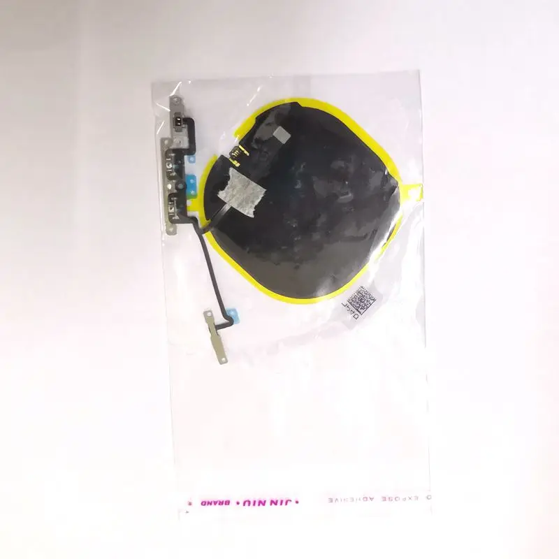 For Iphone x Volume flex cable with NFC Wireless Charging Chip Coil with Metal Bracket