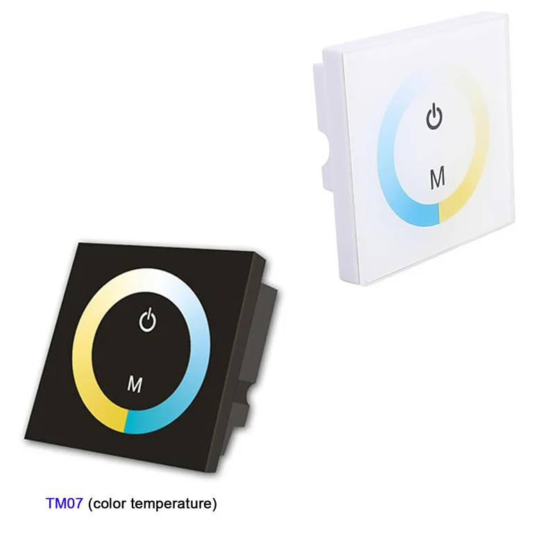 Regulador Led M/ás Oscuro para el Color Que Cambia la Tira de LED Controlador Led de Panel T/áctil 1# Luces de Panel etc. Regulador LED RGB de Color Montado en la Pared