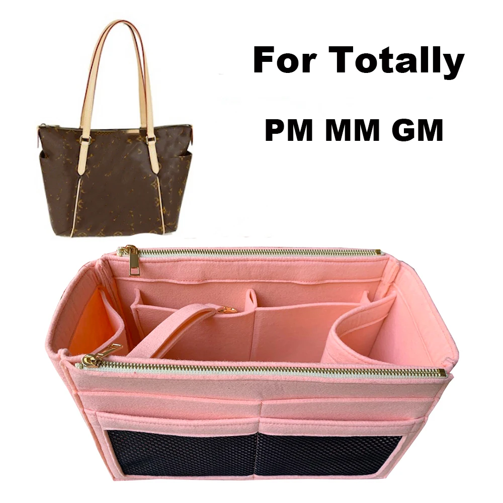 

For Totally PM MM GM Bag Insert Organizer Makeup Handbag Organizer Travel Inner Purse - Premium 3mm Felt (Handmade/20 Colors)-D