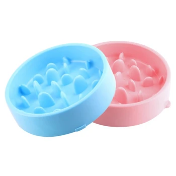 

2Pcs Pet Dog Feeding Food Bowls Puppy Slow Down Eating Feeder Dish Bowel Prevent Obesity Healthy Diet Food Dish Bowl Dogs Suppli