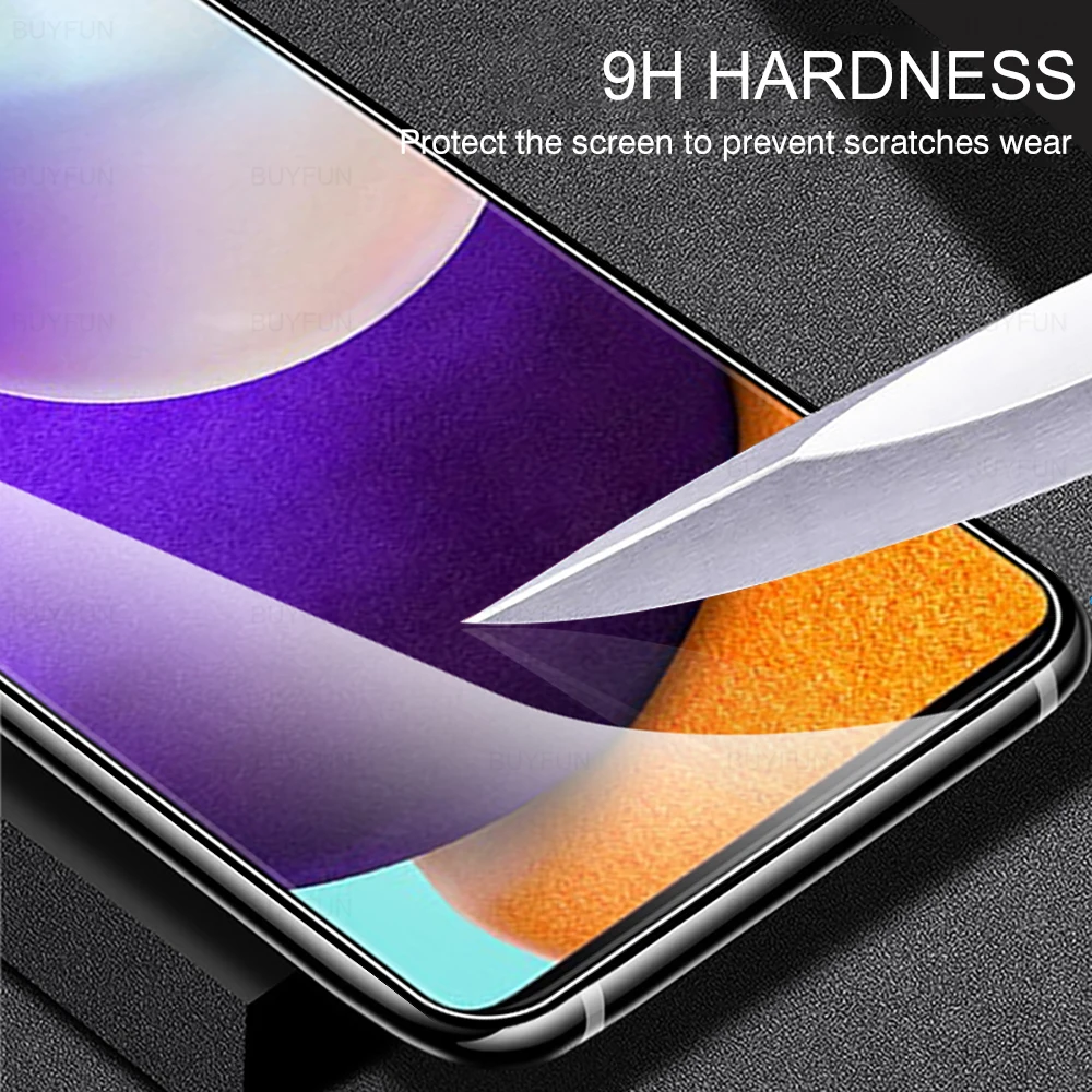 phone screen cover 4 Pcs Protective Tempered Glass For Samsung A52 Screen Protector On For Samsung Galaxy A52 A52s 5G A5 A 5 2 S 52 52s Safety Film mobile screen protector